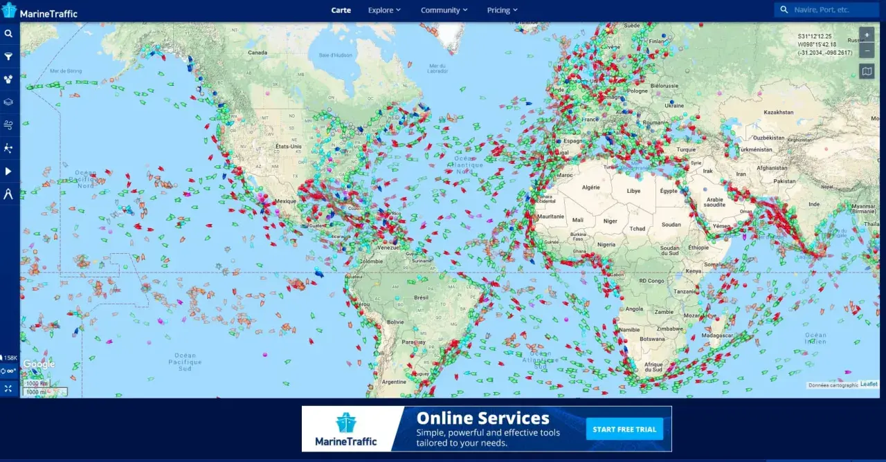 Trafic maritime France - Lire MarineTraffic sans erreur