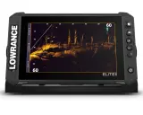 Écran Lowrance Elite FS affichant un sonar SideScan, idéal pour l'installation de sonde.